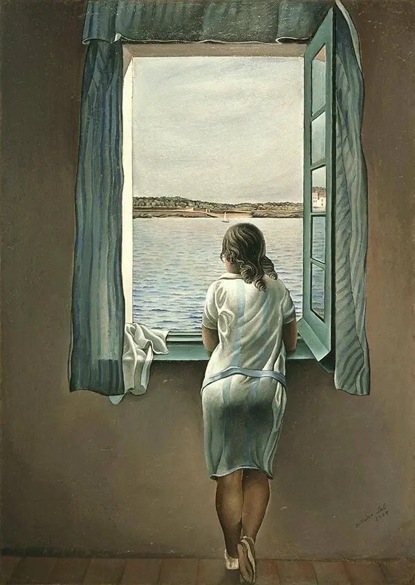 Junges Mädchen, am Fenster stehend Salvador Dali